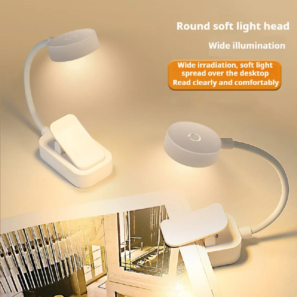 Folding Mini Clip Book Lamp - USB Rechargeable 