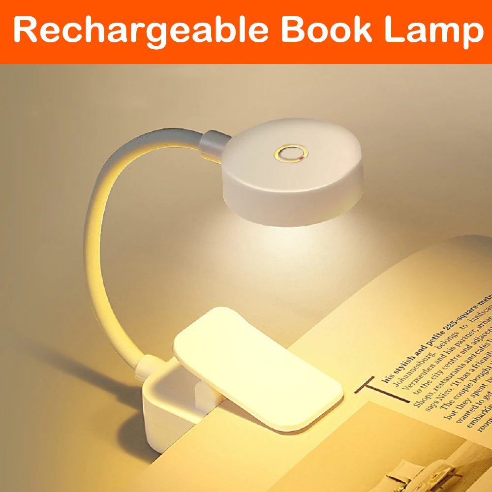 Folding Mini Clip Book Lamp - USB Rechargeable 