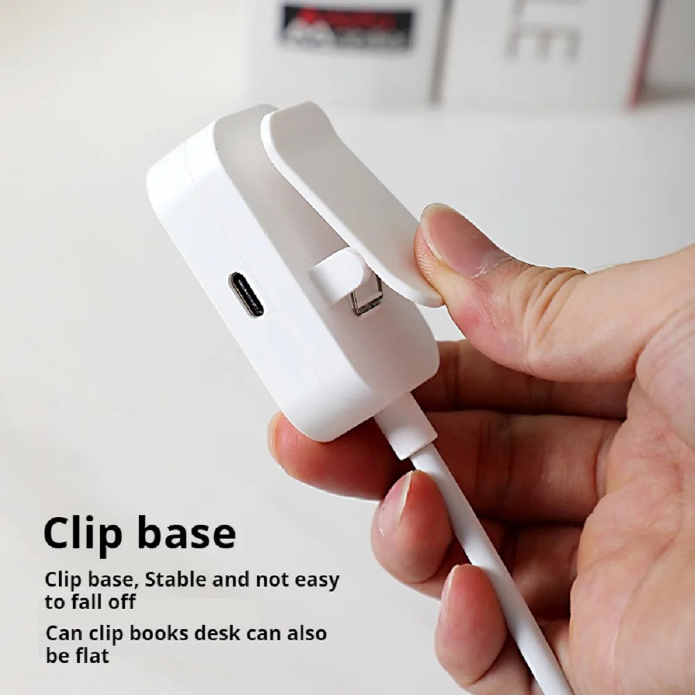 Folding Mini Clip Book Lamp - USB Rechargeable 